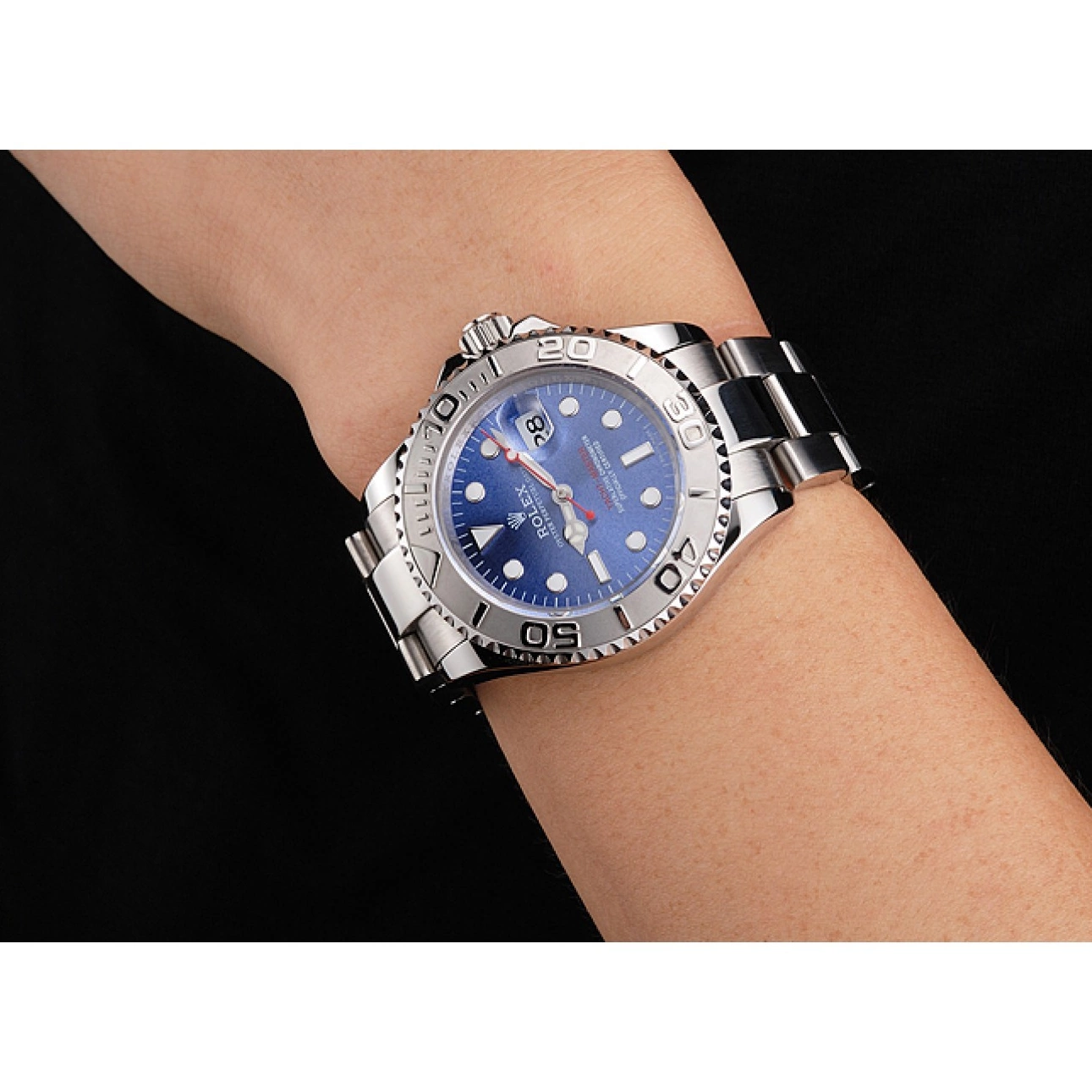 AAA Replica Watches And Blue Swiss Rolex Dial Yacht-Master Steel Stainless Case Bracelet 0719